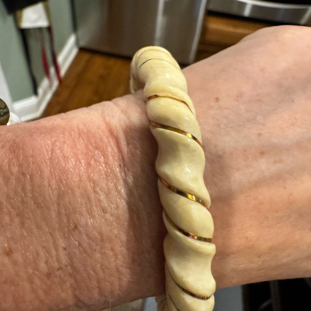 Twisted Bone Bracelet with 14k Gold - Picture 7 of 7